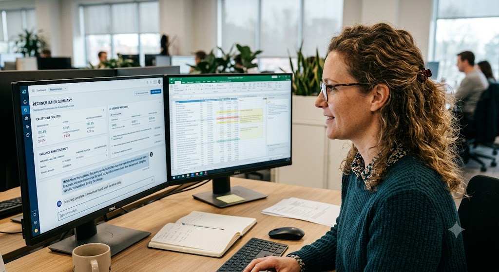 An accountant using AI